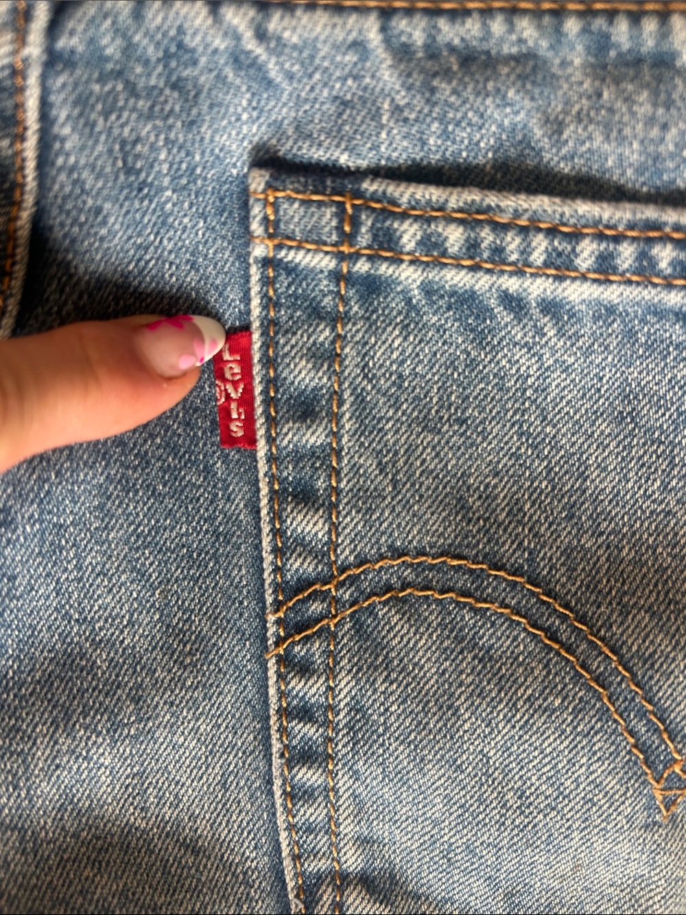 Women’s Levi's Strauss Blue Distressed button fly Denim Cutoff Shorts size 28 - Picture 7 of 7